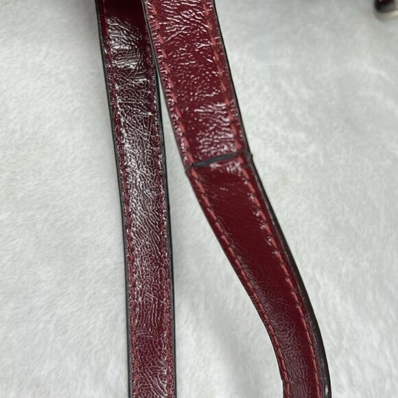 Coach Diaper Bag Maroon Burgundy Silver F20425 with Matching Small Bag - Picture 11 of 16